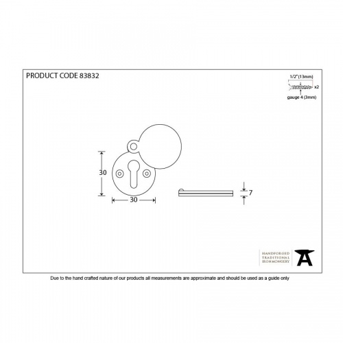 Rosewood Round Escutcheon